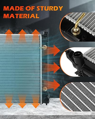 Miniatura 2 de OCPTY Radiador 13260 Reemplazo para Nissan 2012-2019 para marzo 2015-2019 para Nissan para Micra 2014-2019 para Nissan para Note 2012-2019 para