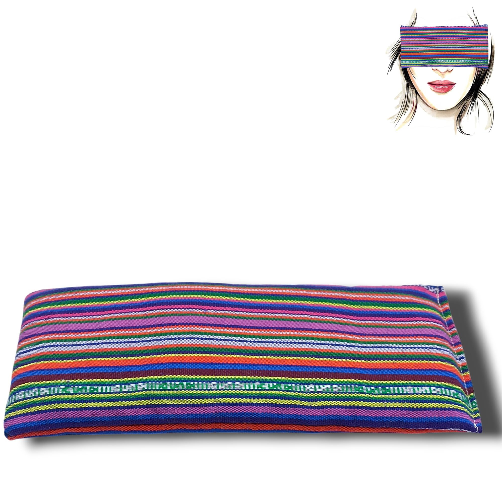 Coussin de Yoga pour les Yeux "Granada - lilas nouveau" | Oreiller pour les yeux | Graines de Lavande et de riz | Yoga, méditation, relaxation, reposer des yeux...