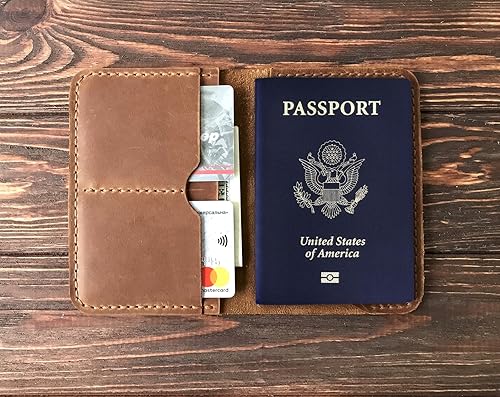 Miniatura 6 de FF Scholar Gift For Gamer Passport Cover Handmade Leather Passport Holder Geek Gift Personalized Passport Wallet For Men Passport Case Husband