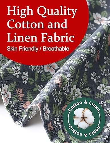 Miniatura 4 de APRONNER Delantales sin lazos para mujer, talla grande, con bolsillos, de algodón, lino, para hornear, cocina, cocina