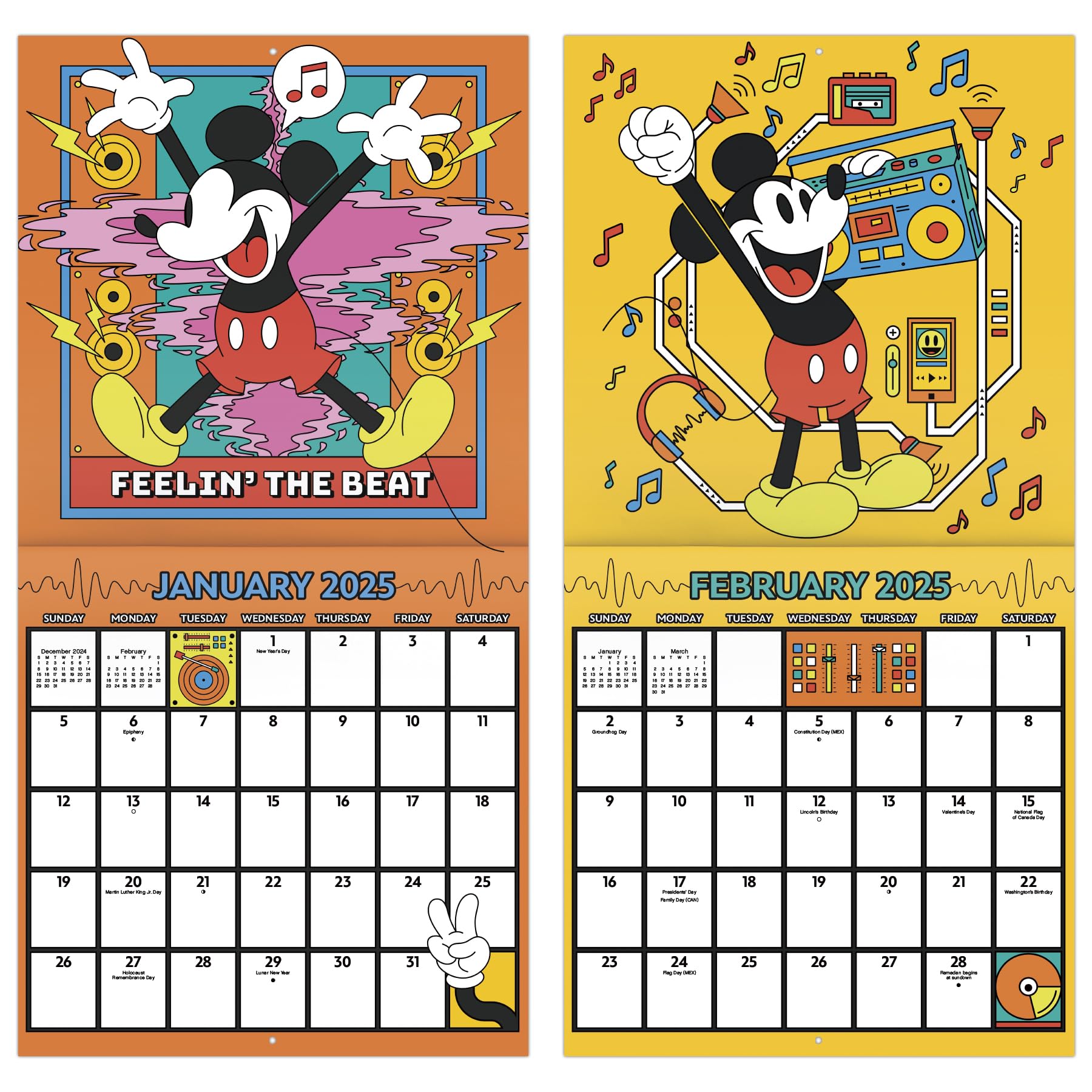 2025 Disney Mickey Mouse Wall Calendar