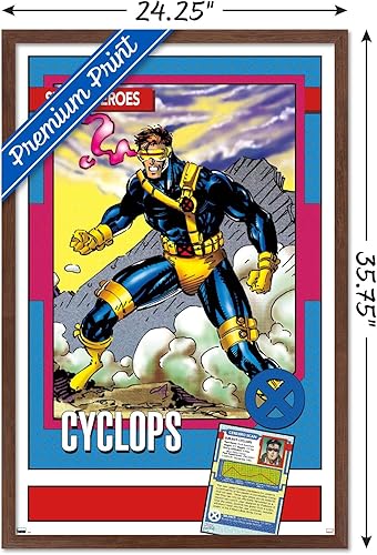 Miniatura 10 de Trends International Marvel Trading Cards - Póster de pared de cíclope, 22.375 x 34 pulgadas, versión premium sin marco
