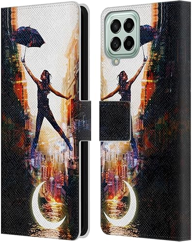 Vista 15 de Head Case Designs Officially Licensed Dave Loblaw Synthwave Street Sci-Fi and Surreal Leather Wallet Case Compatible with Samsung Galaxy M53 (2022)