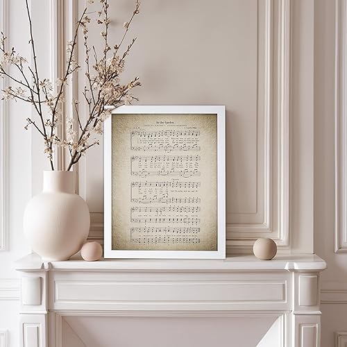 Miniatura 62 de Poster Master Póster vintage con texto en inglés «How Great Thou Art», impresión de partituras de música retro, arte de pared de himnario, regalo