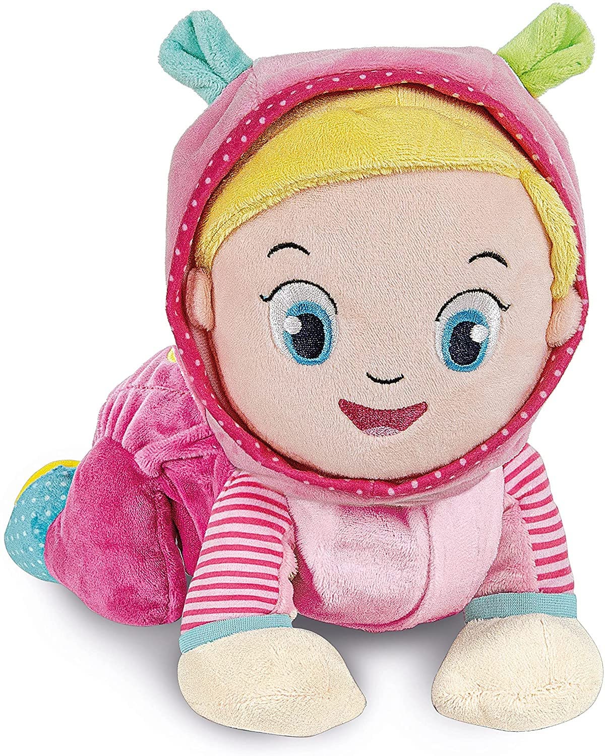 Clementoni- Alice Gattona e Canta, Peluche interattivo parlante, canzoncine e filastrocche-Gioco Bambini 6 Mesi, Gattonamento e Primi Passi, Centro attività per Gattonare, Italiano, Multicolore, 17690