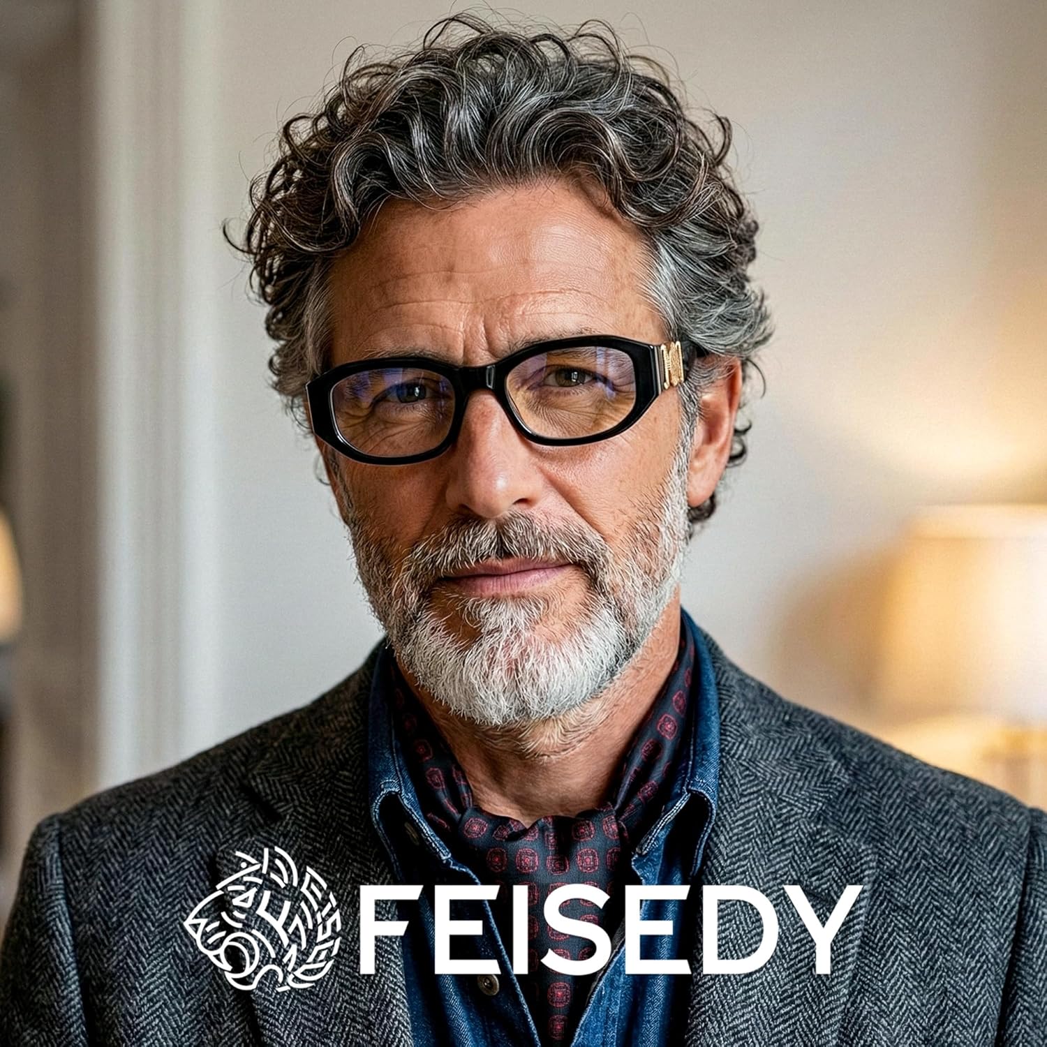 FEISEDY Trendy Blue Light Reading Glasses for Women and Men, Vintage 90s Anti-Glare Readers B0317 - Image 3