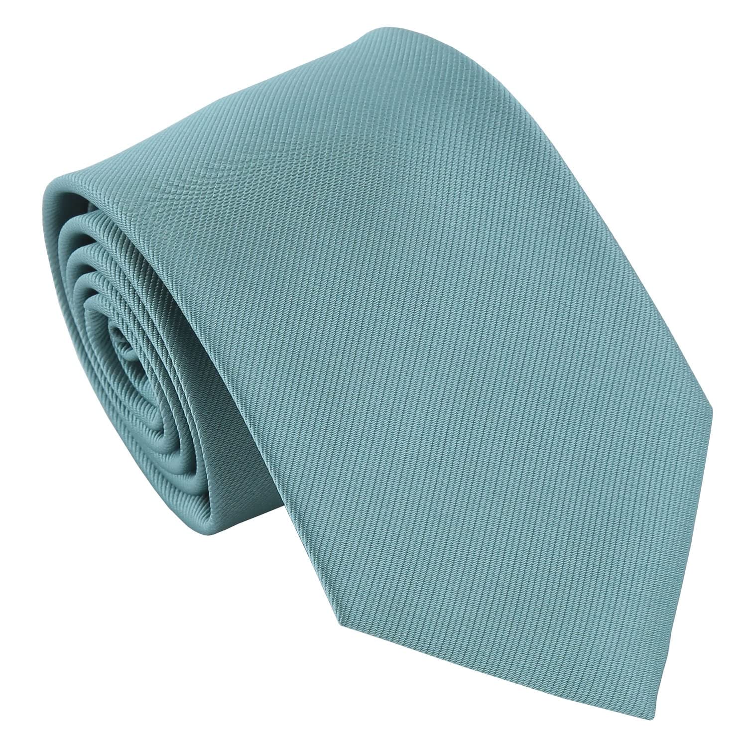 Dqt Men's Teal Plain Twill Wedding Formal & Business 8Cm Classic Tie