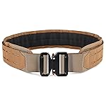 WOLF TACTICAL Molle Battle Belt - War Battle Tactical Gun Duty 2 Quick-Release Combat Belt (Large, Fde Tan)