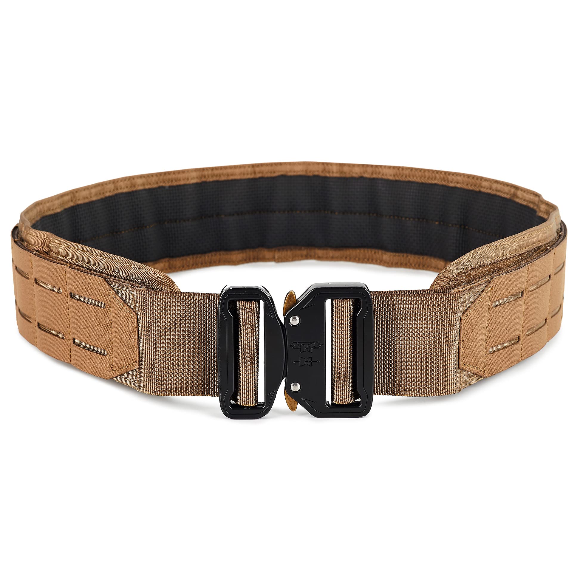 WOLF TACTICALMolle Battle Belt – War Belt Battle Belts Tactical Gun Belt Duty Belt 2” Quick-Release Combat Belt