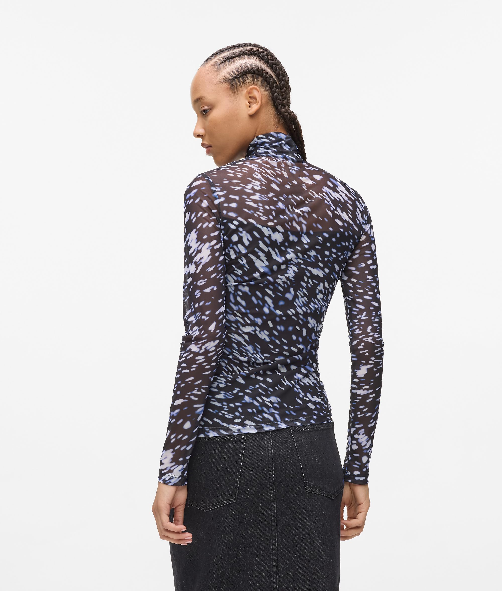 Karl Lagerfeld Jeans Damen Mesh Lights All Over Print Top