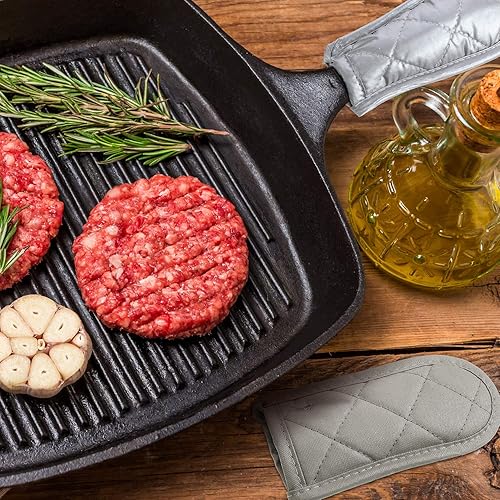 Miniatura 5 de Patelai 4 fundas para mango de sartén de hierro fundido, resistentes al calor, antideslizantes, para utensilios de cocina