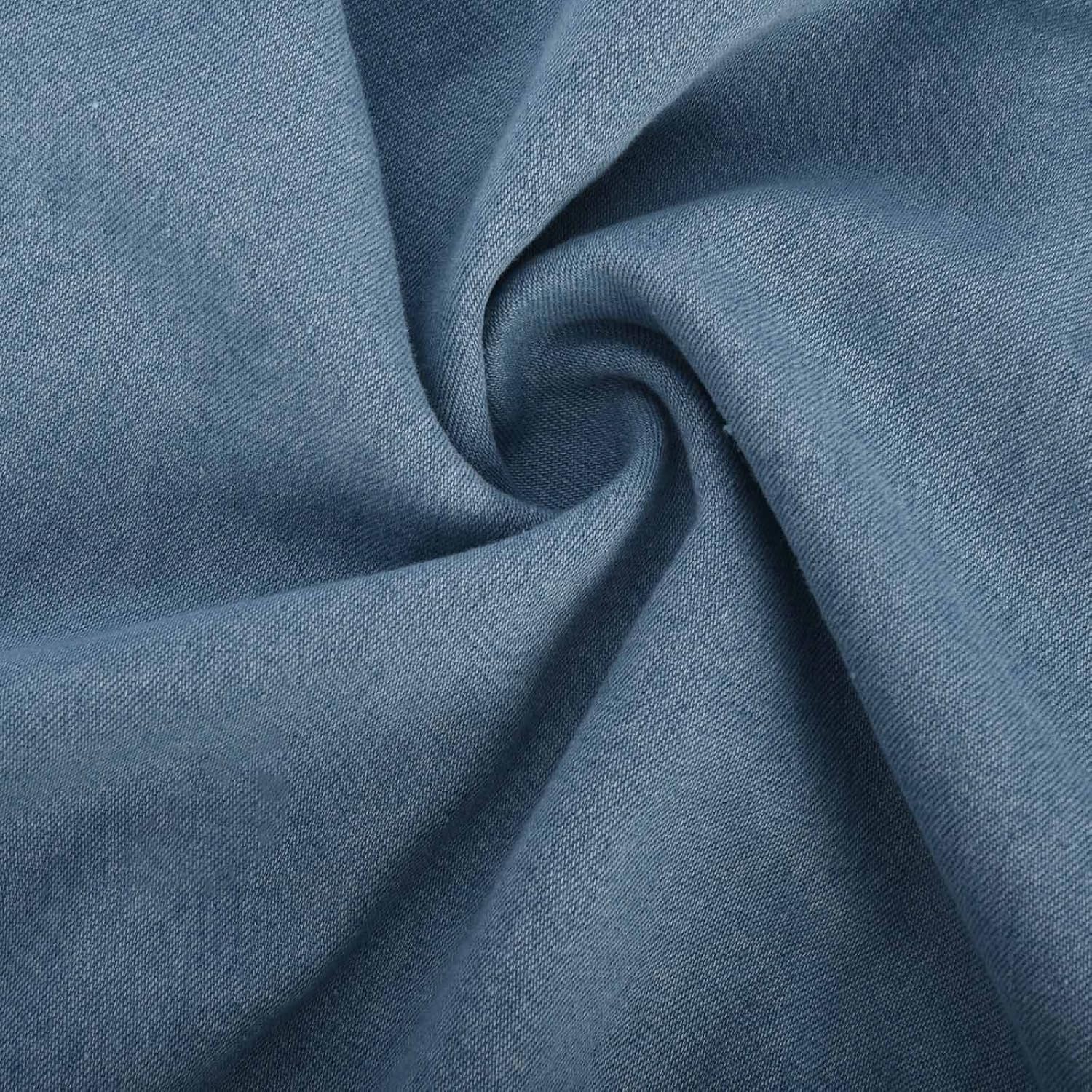 Women Denim Shirt Dresses Long Sleeve Distressed Jean Dress Button Down Casual Tunic Top Pocketed Slim Fit Midi Dress