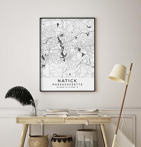 Miniatura 8 de Mapa de Natick, Massachusetts, Light 2 (24x36)