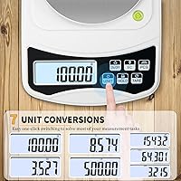 Vista 3 de Báscula digital de laboratorio, escala MEIYA Gram de 21.16 oz por 0.00 oz de precisión, báscula electrónica multifunción de alta precisión