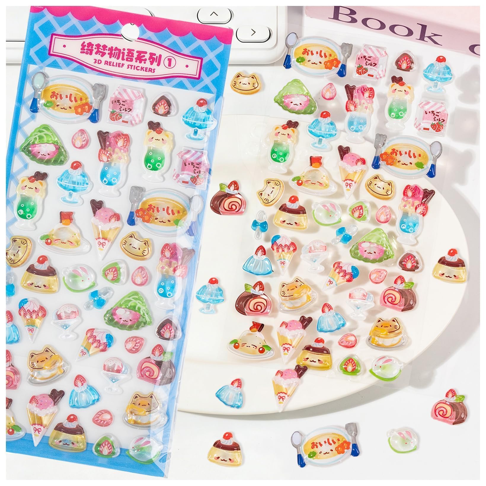 Amazon.co.jp: Fretime シール ドロップ 中は空洞ではない ぷくぷく