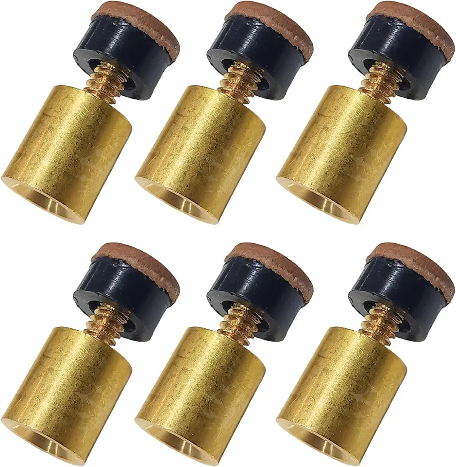 6 Un Virola Com Sola De Rosca 10mm Taco De Bilhar Sinuca
