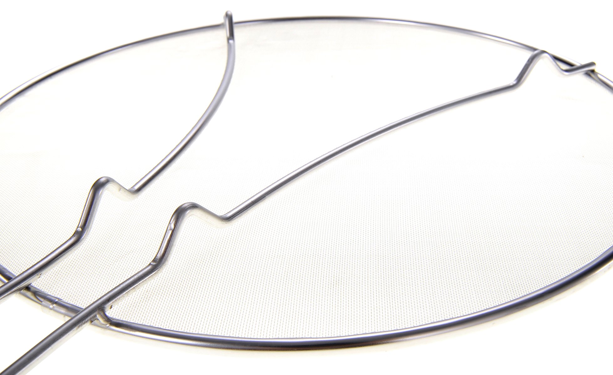 PowerTRC 33 cm (13 Zoll) Spritzschutz, feinmaschiges Edelstahlgeflecht Standfüße