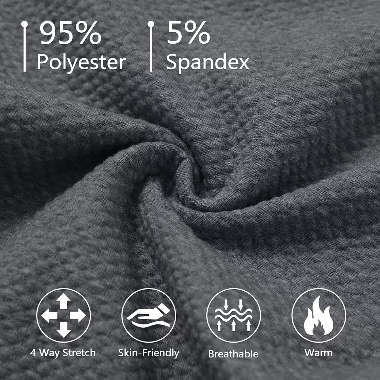 M MAELREG Mens Joggers with 4 Zipper Pockets Moisture Wicking Winter Heather Casual Athletic Joggers Sweatpants for Men - Image 5