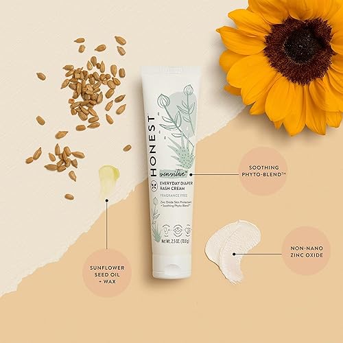 Miniatura 3 de The Honest Company Paquete de ungüento curativo multiusos de cabeza a pie + crema orgánica para dermatitis del pañal, hipoalergénico, vegano, libre