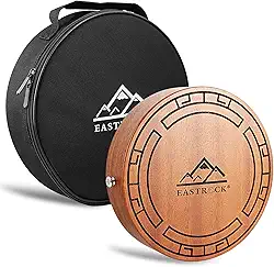 EASTROCK Tambor portátil de mão de madeira para viagem com fio de caixa, alça ajustável e bolsa cajon