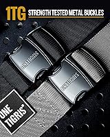 Vista 3 de OneTigris Arnés táctico para perro grande con hebilla de metal completo sin tirones con paneles de gancho y bucle, ajustable militar, fácil