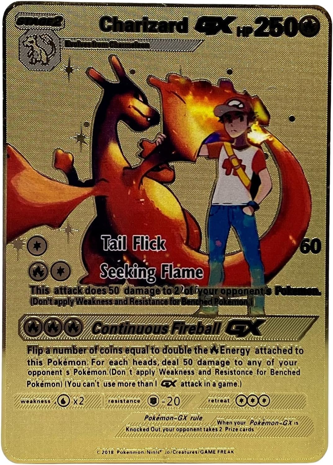 Dark Charizard GX with Trainer Card Custom Gold Guyana | Ubuy