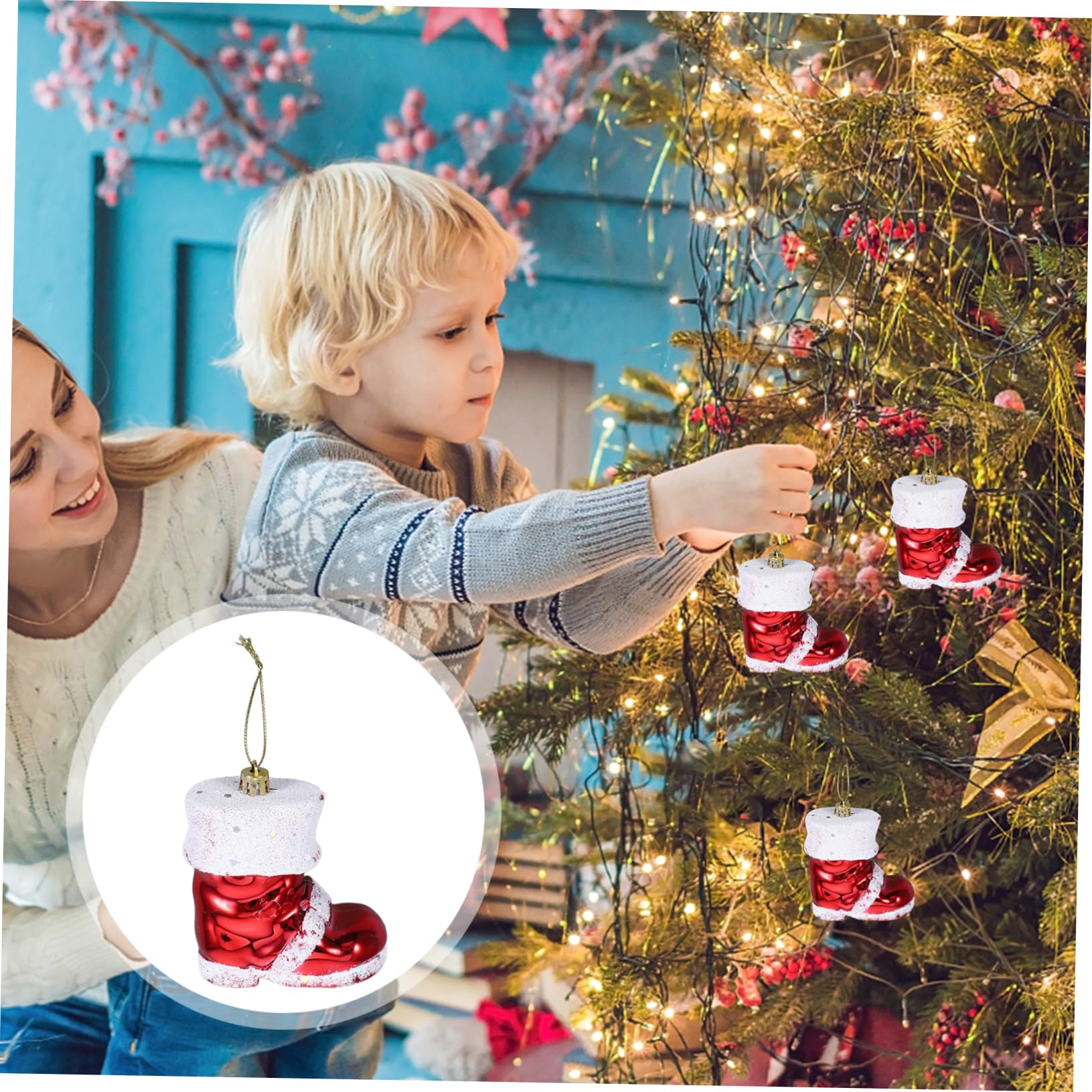 15 STK Christbaumschmuck Christbaumkugeln Zum Aufhängen Weihnachtsstrumpf Zum Aufhängen Hängende Weihnachtsverzierung Weihnachtsbaum Strumpf Anhänger Weihnachtsbaumschmuck Plastik PRETYZOOM
