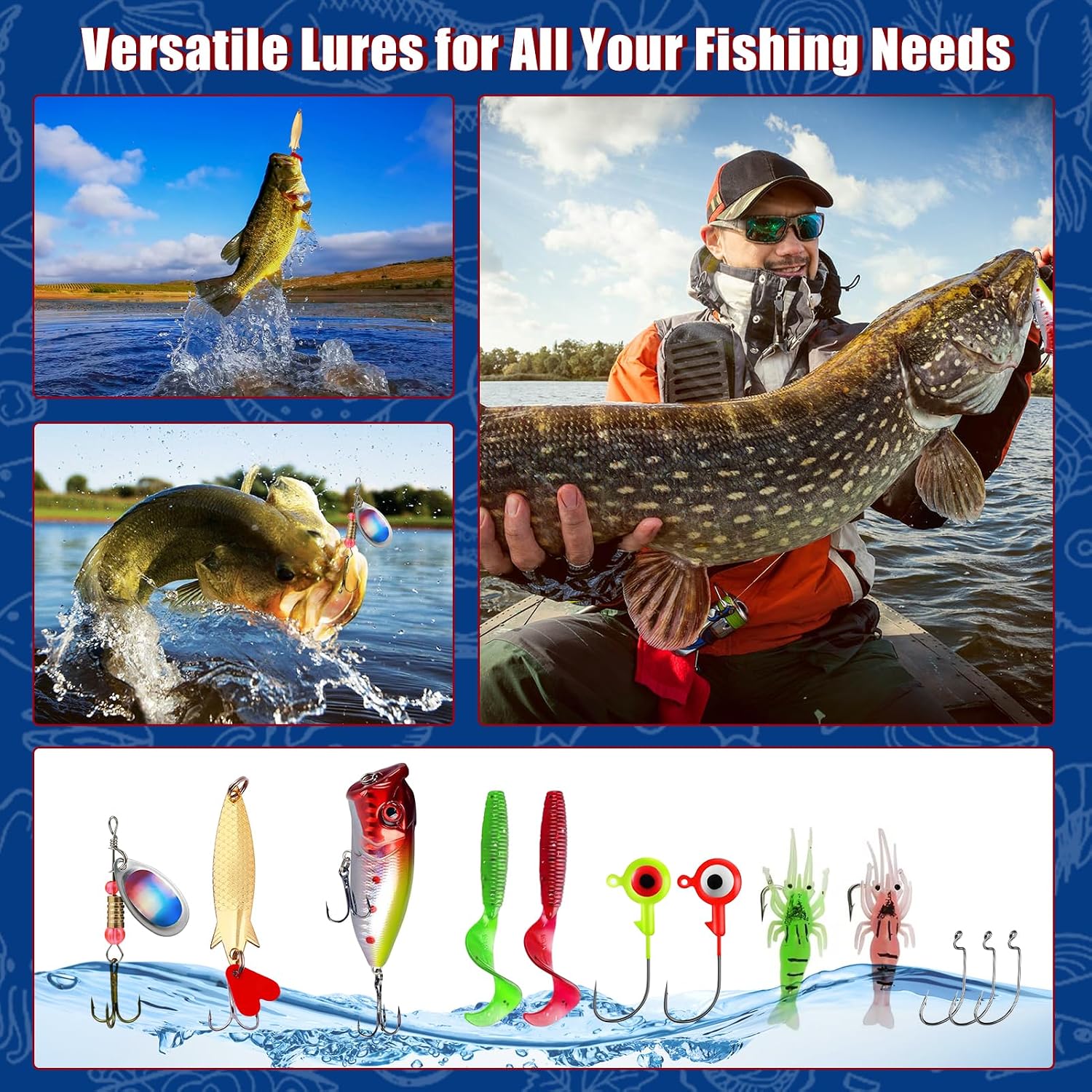 Fishing Advent Calendar 2025 Men Adults Teen Boys, 24 Days Fishing Tools Accessories Kit Christmas Countdown Calendar Gift for Father Grandpa Husband Brother, Christmas Advent Calendar for Adult