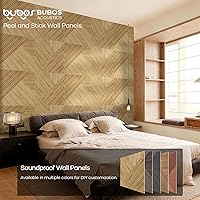 Vista 64 de BUBOS - Paquete de 8 paneles acústicos artísticos y autoadhesivos de insonorización, 48 x 32 pulgadas, acondicionamiento acústico y decorativos