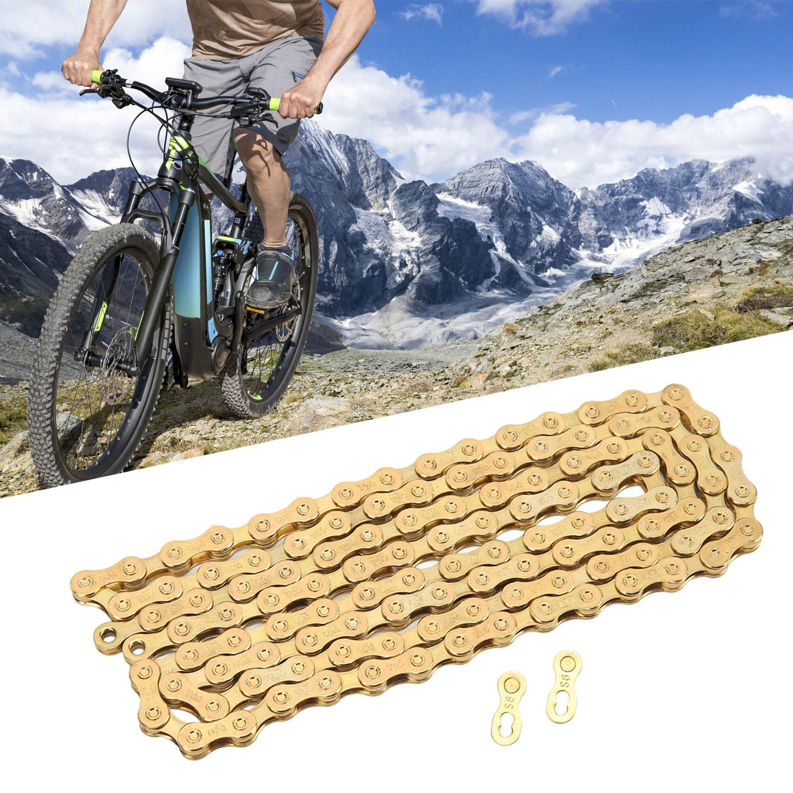 Décoration de vélo,Acier 6 7 8 9 10 vitesse vélo chaîne connecteur Décoration de vélo,Acier 6 7 8 9 10 vitesse vélo chaîne connecteur