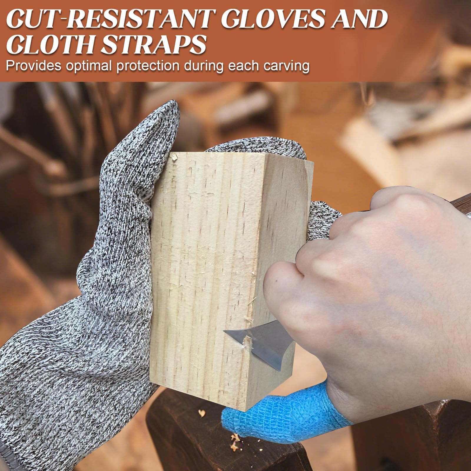 Set de Tallado de Madera, Gubias para Tallar Madera de 24 Piezas para Profesionales/Principiantes, Juego Práctico de Gubias con Bolsa de Cuero de Terciopelo con Piedra de Afilar Incluida