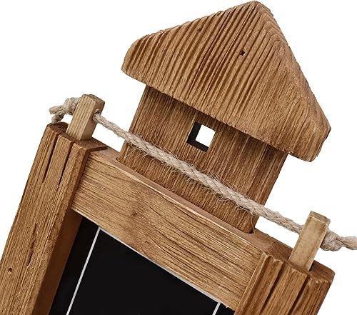 Miniatura 6 de Marco de fotos de madera rústica de 4 x 6 pulgadas, decoración del hogar en la playa, marco de fotos con forma de faro náutico hecho a mano con