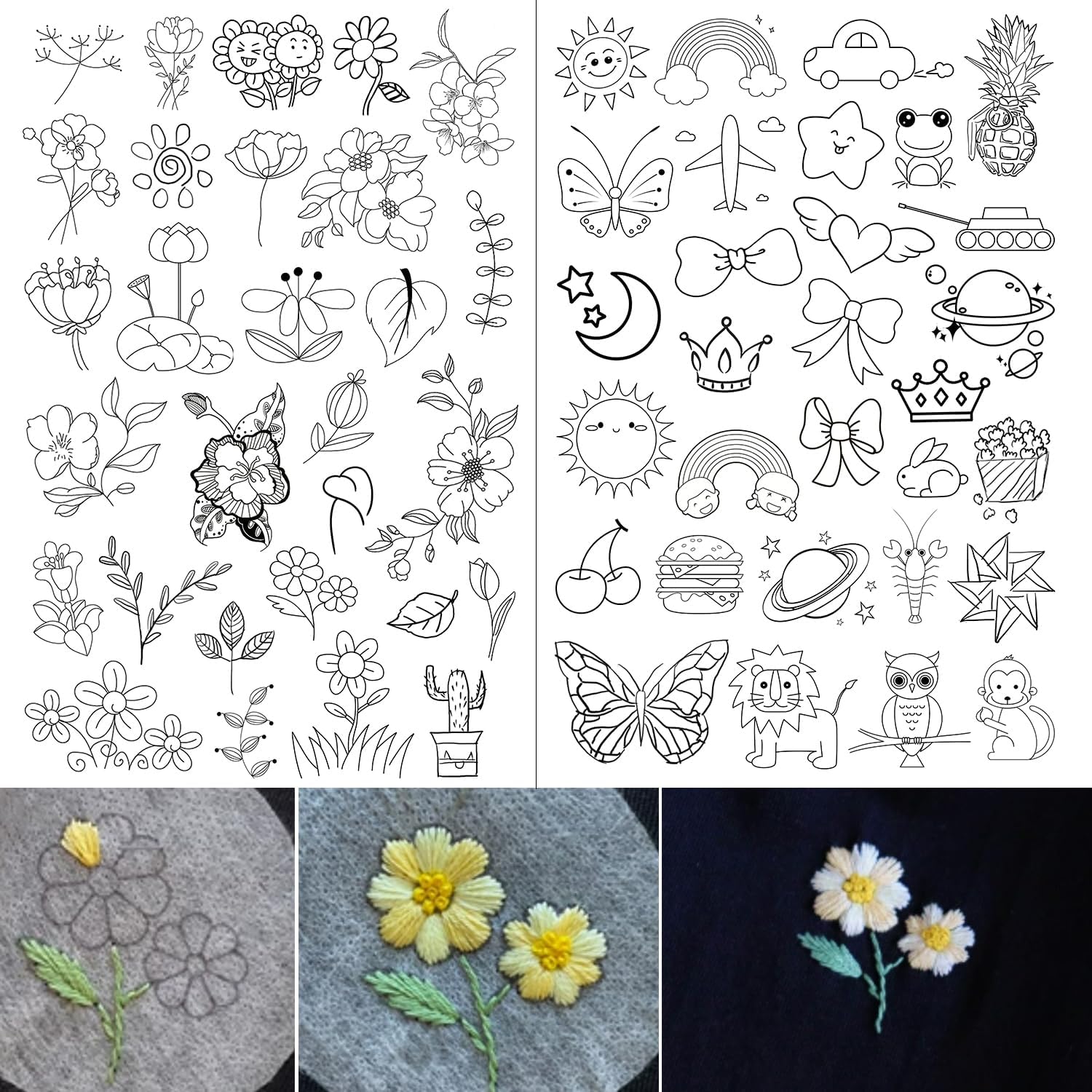 59pcs Water Soluble Stabilizer for Embroidery,Stick and