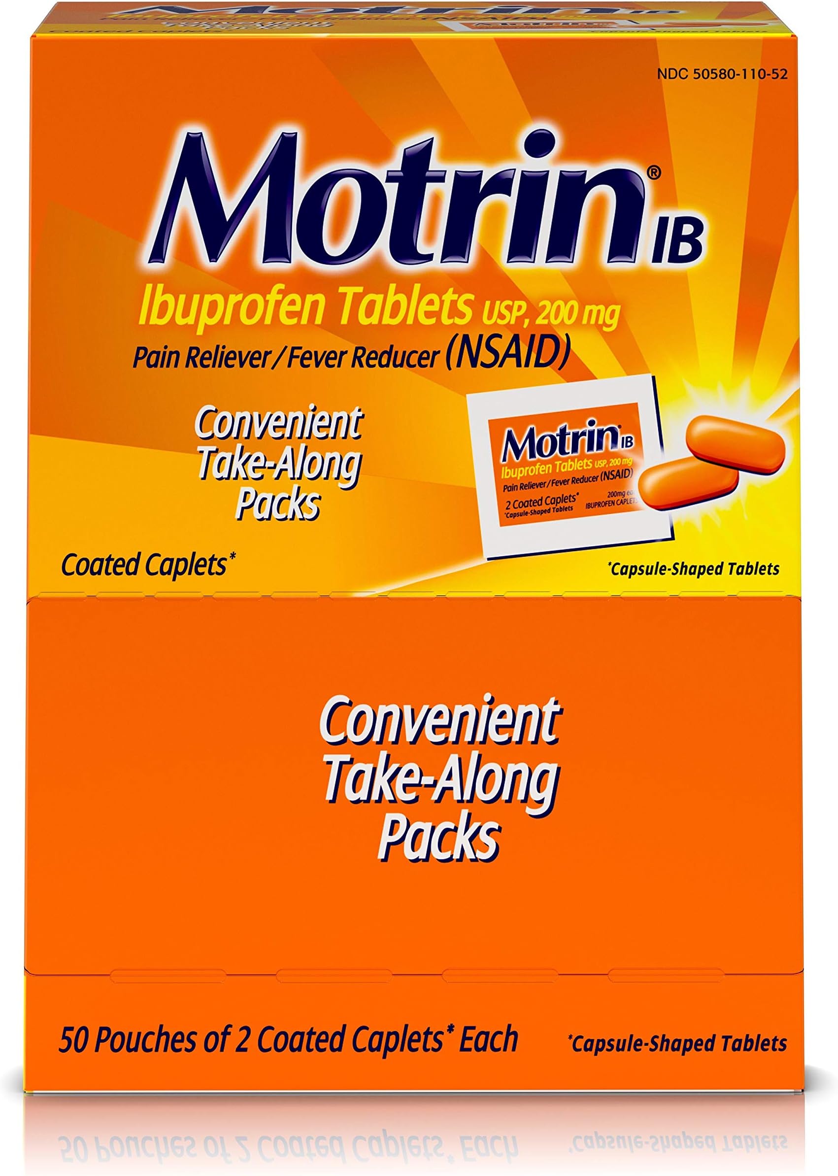 IB 48152 Ibuprofen Tablets, 2 Count (Pack of 50)
