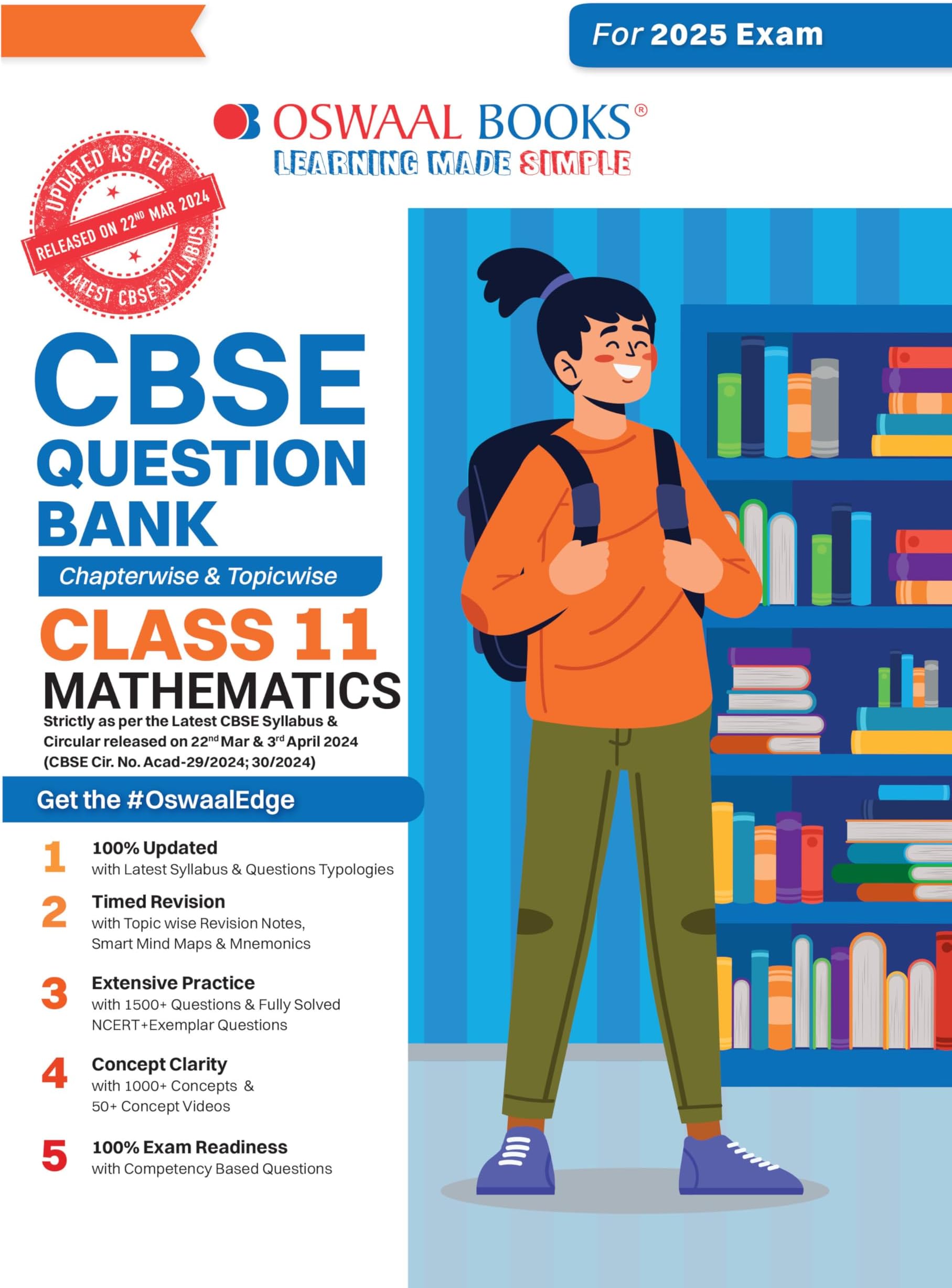 Oswaal Books And Learning Pvt Ltd CBSE Question Bank Class 11 Mathematics, Chapterwise Topicwise Solved Papers For 2025 Exams