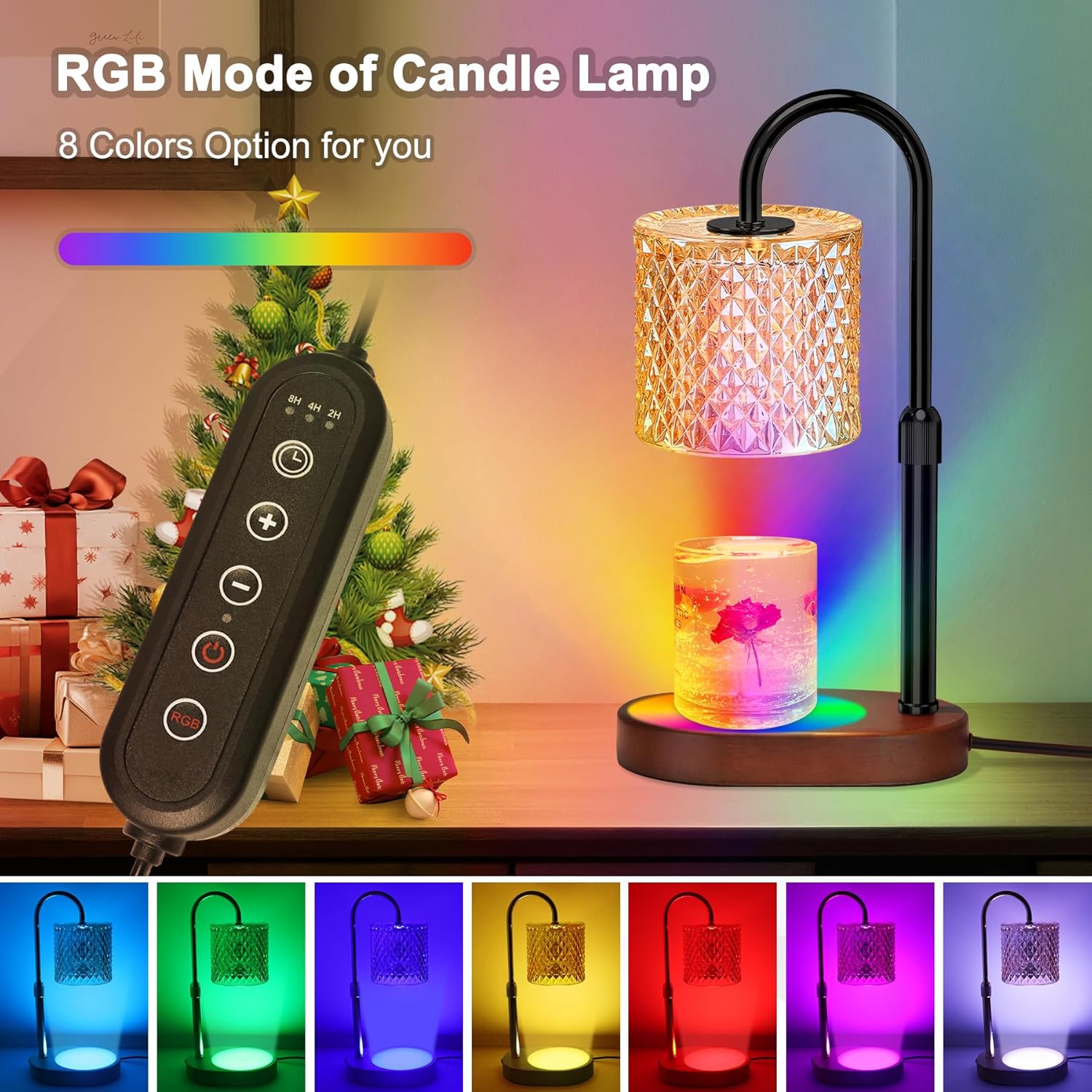 Candle Warmer Lp with Timer, Dimmer Candle Lp with RGB Light, Height