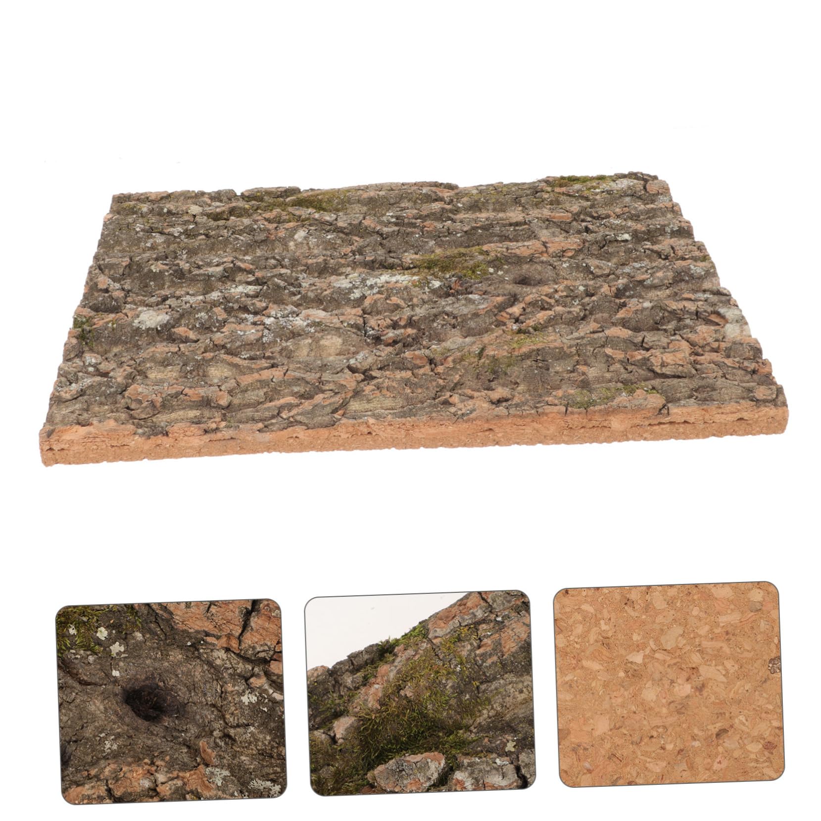 UPKOCH Corteza De Corcho para Reptiles Diseño Natural, Plataforma para Lagartos y Fondo Decorativo para Acuarios De Reptiles En Hábitat Simulado