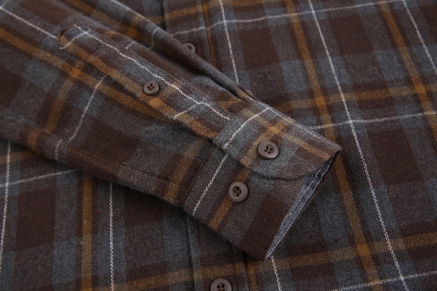 Alex Vando Mens Button Down Shirts Flannel Shirt Long Sleeve - Image 6