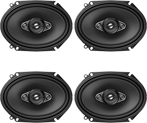 Miniatura 2 de Pioneer TS Series 350W Max 6" x 8" Serie A Altavoces coaxiales de 4 vías para coche con imán de gravedad Soporte para teléfono (4 altavoces)