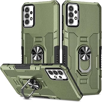 Case for Samsung A13 Galaxy A13 Magnetic 360 Rotating Kickstand Phone Case Shockproof Anti-Fingerprint Protective Phone Cover for Samsung Galaxy A13,Green