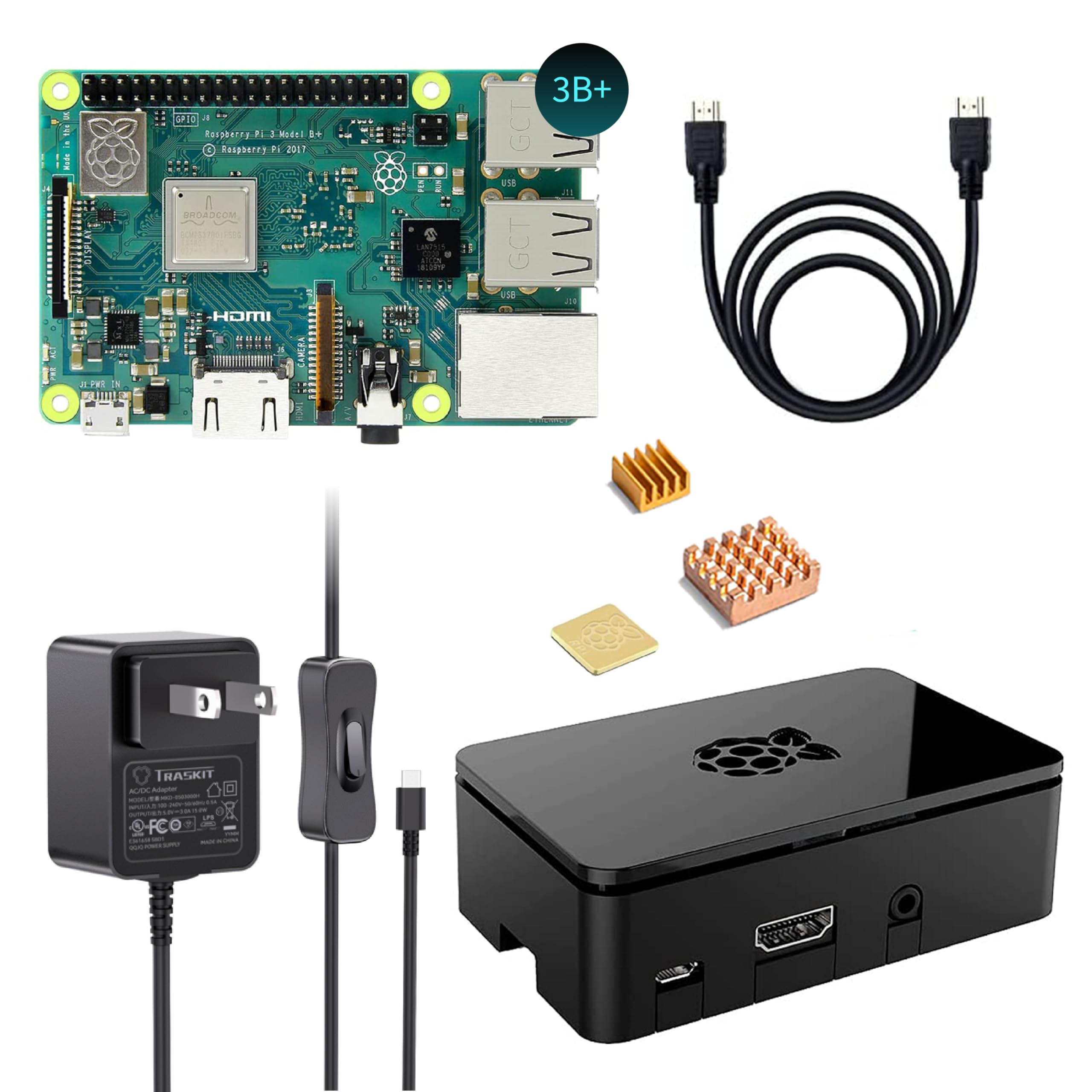 Amazon.co.jp: TRASKIT Kit for Raspberry Pi 3B+ /ラズベリーパイ