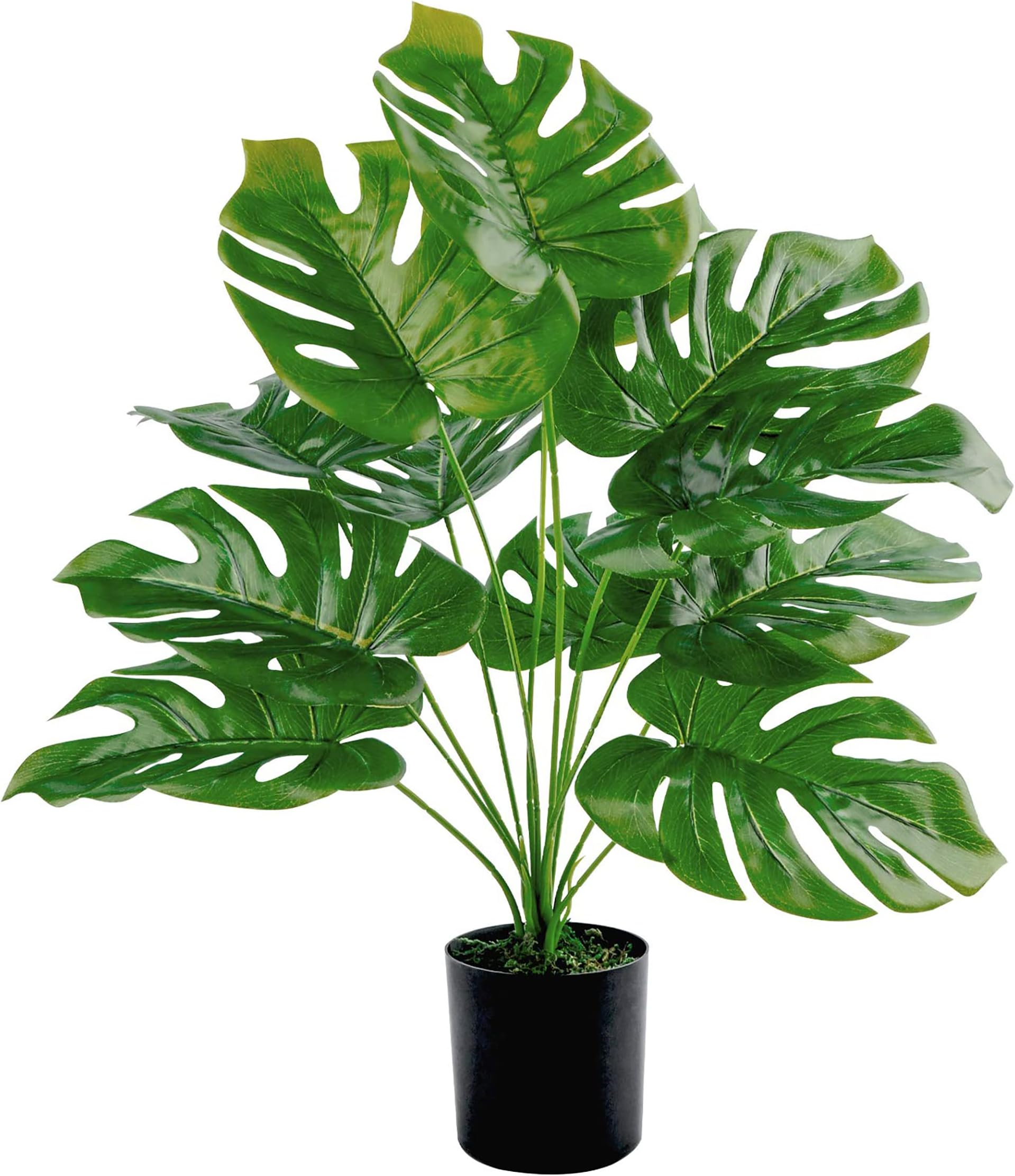 Toopify 19" Large Fake Plants Artificial Palm Tree in Pot for Indoor and Outdoor Home Office Decor