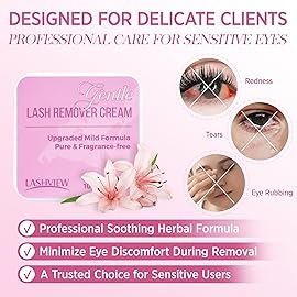 LASHVIEW Eyelash Extension Remover Cream - 1-3 Minutes Fast & Gentle Removal, Low Irritation Gel Texture for Sensitive Skin, Infused with Lily, 10g