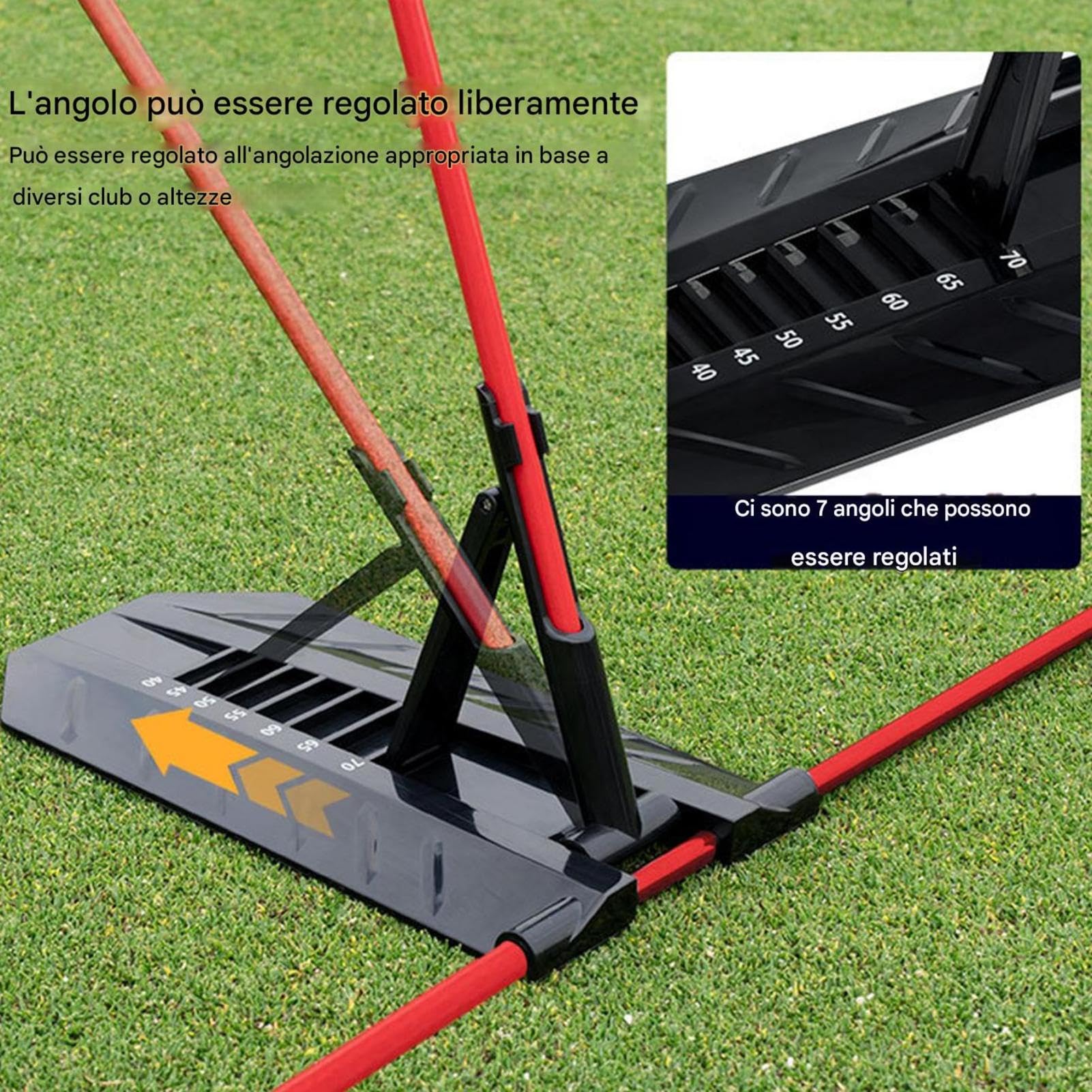 Golf Alignment Sticks, Portable Training Aid, Multi-Functional Swing Trainer, Precision Practice Tool, for Golfers & Sports Lovers, 0.41x0.41 inches, Accuracy Training Tool