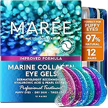 MAREE Eye Gels - Cooling Pads Under Eye Patches for Puffy Eyes and Dark Circles with Collagen &amp; Hyaluronic Acid - Anti Wrinkles Under Eye Masks Skincare Treatment for Puffiness - Parches Para Ojeras