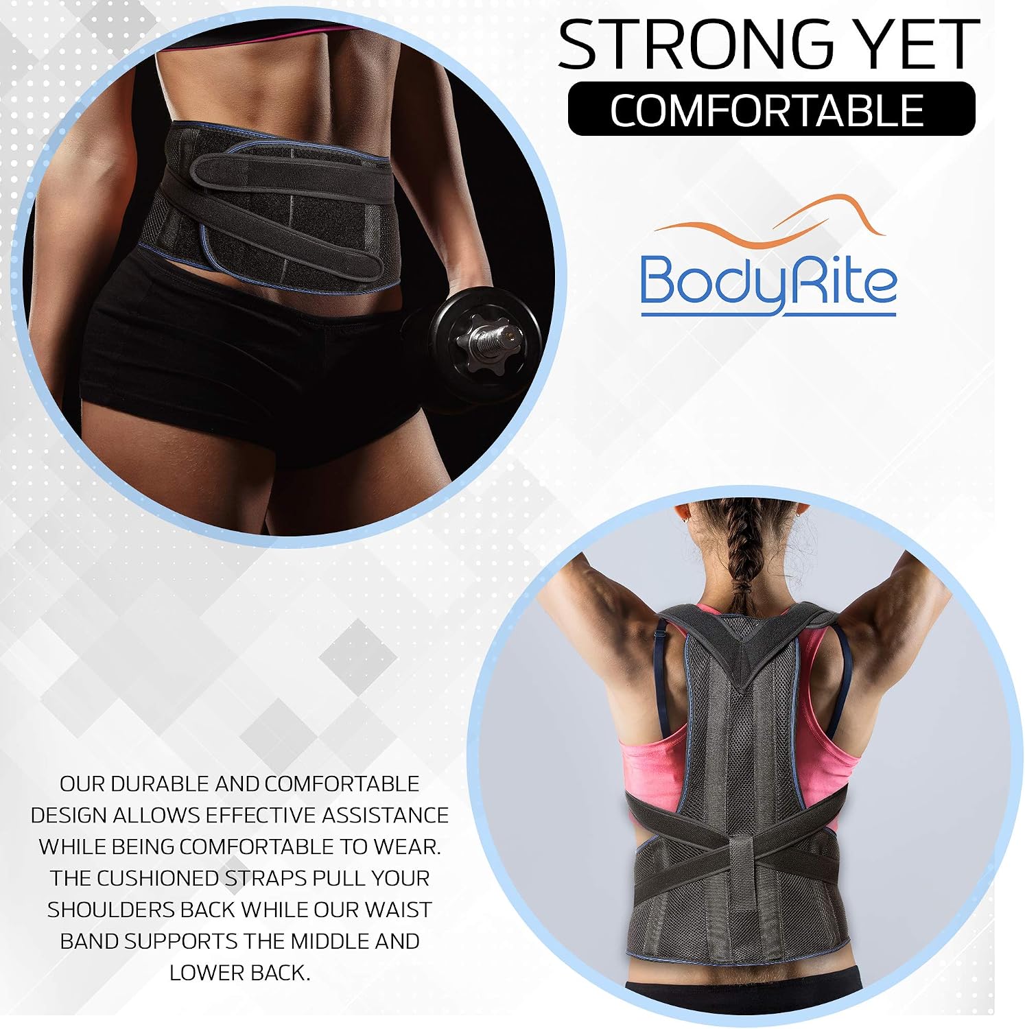 Medical Grade Posture Corrector Clavicle and Lower Back Support - Deluxe, Comfortable Back and Shoulder Brace for Men and Women - Medical Device to Improve Bad Posture, Hunchback, Aches & Back Pain