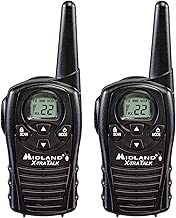 Midland - LXT118, FRS Walkie Talkies with Channel Scan - Up to 18 Mile Range Two Way Radio, Hands-Free VOX, Water Resistant (Pair Pack) (Black) - coolthings.us