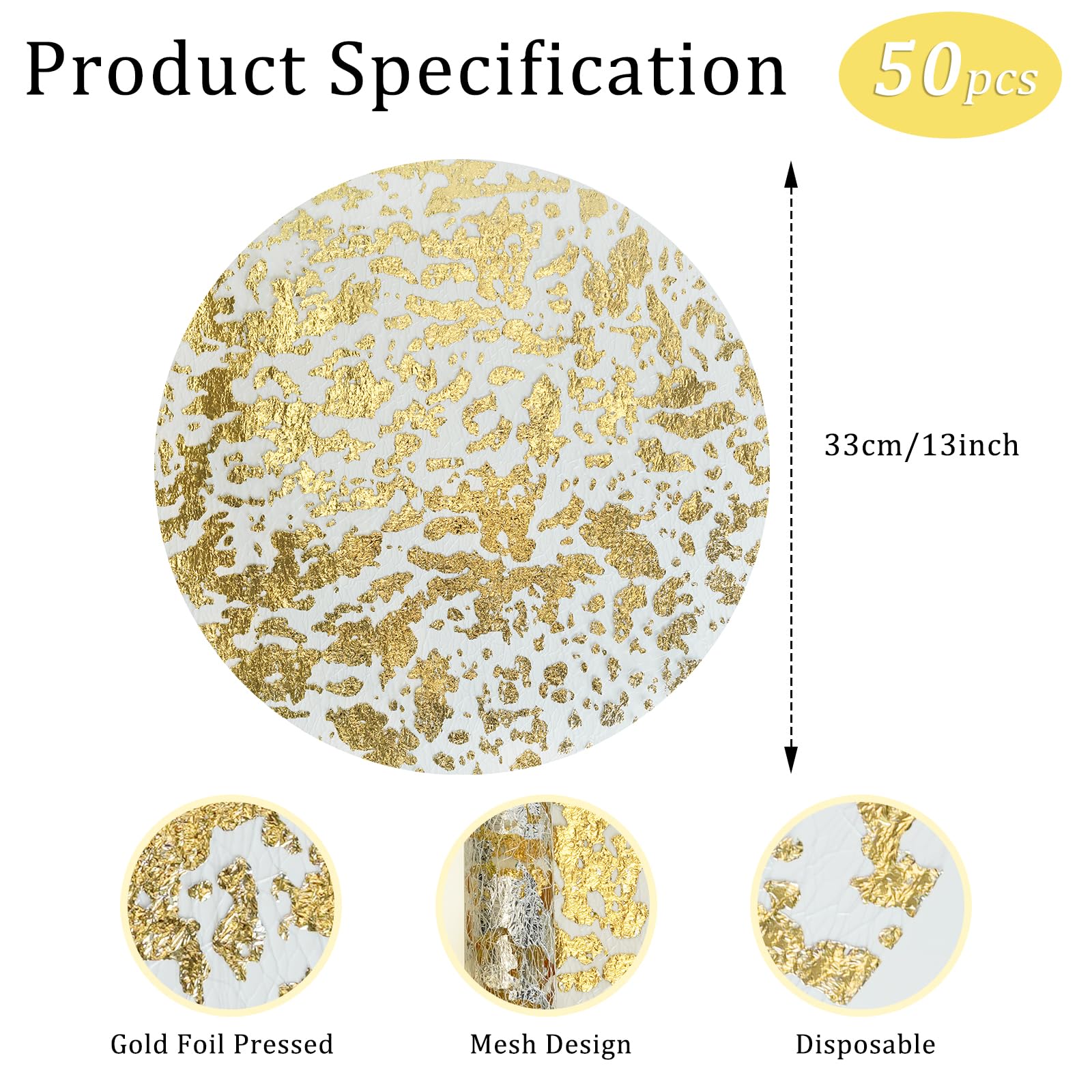 Tafeldecoratie 40 Sparkling Celebration - Gold folie & papier 46 cm