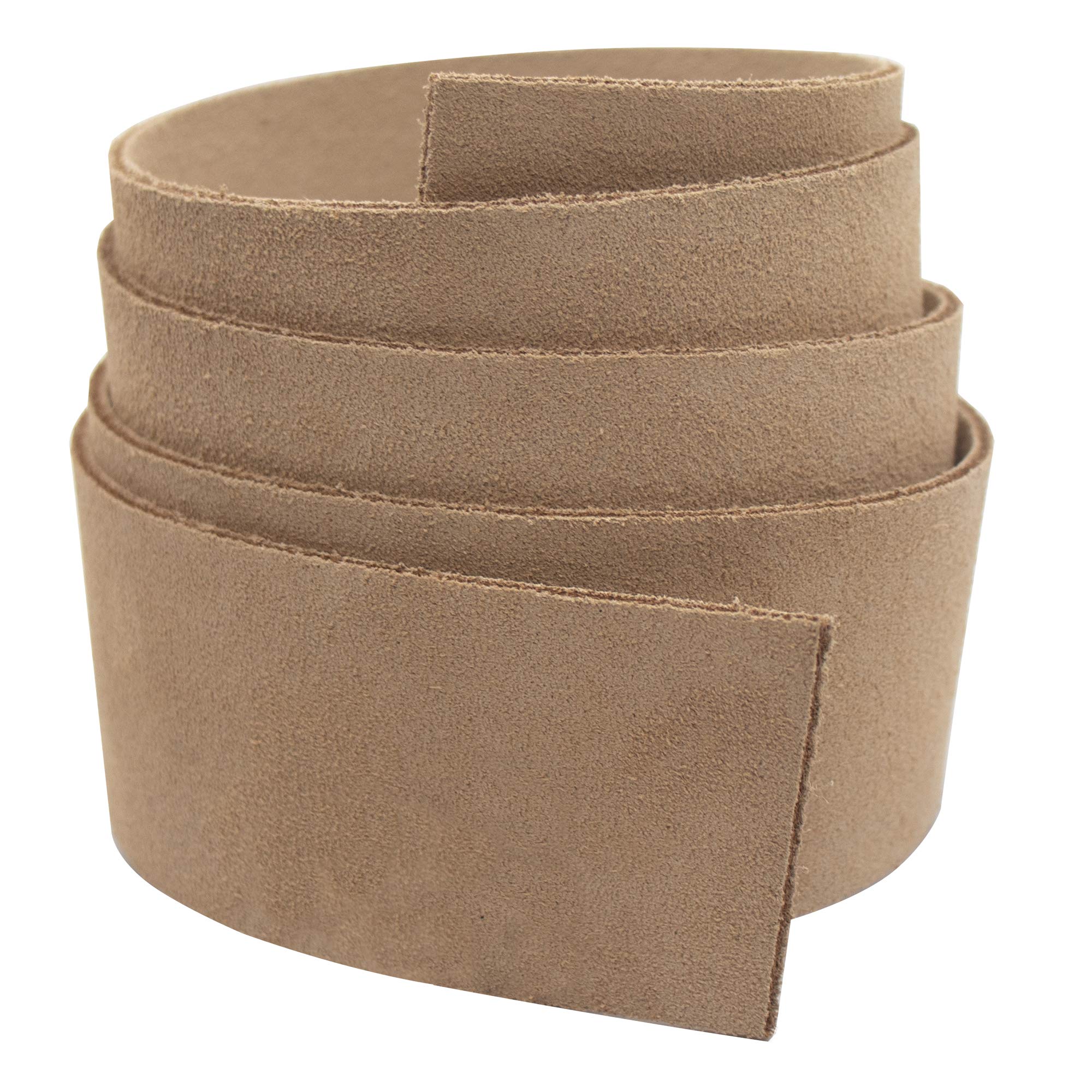 Realeather CraftsRealeather, 1.5"x42", Suede Leather Strap, Beige, 1.5 x 42