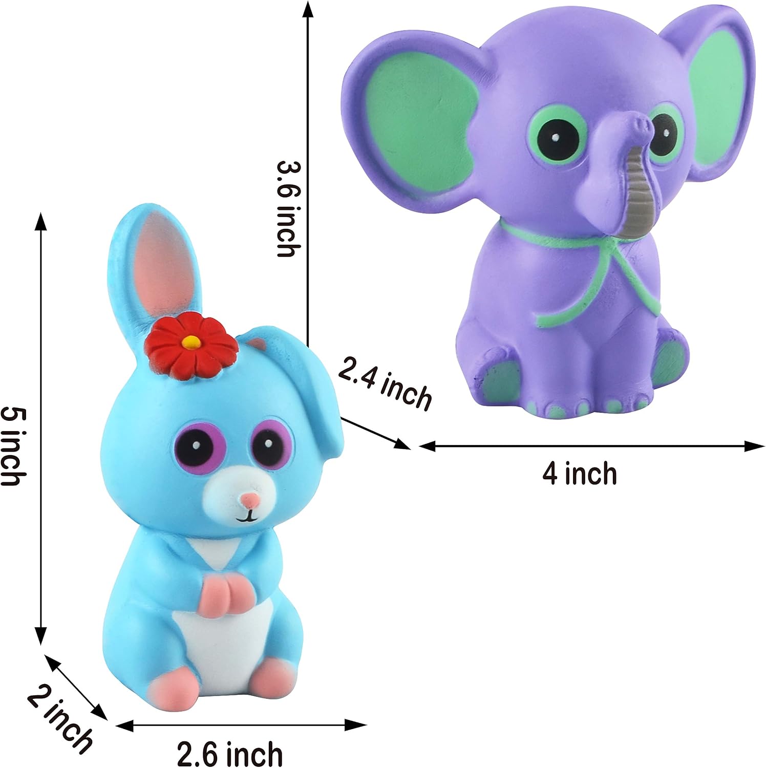 JOYIN 6 Packs 4" Easter Egg Filled with Squishy Toy, Slow Rising Stress Relief Soft Squeeze Cute Animal Toys for Kids Easter Party Favor, Basket Stuffers Fillers, Eggs Theme Hunt Game Classroom Prizes